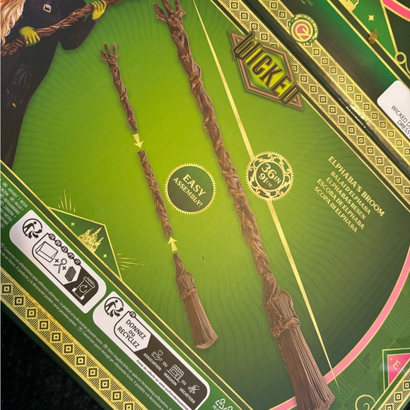 Wicked Elphaba Dress Costume and Broom Set 4-6X - Picture 3 of 9